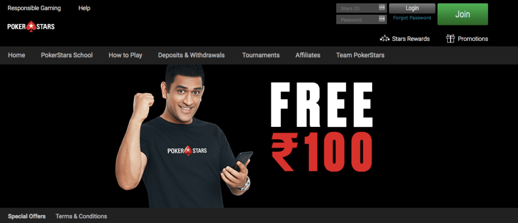 Pokerstars india free 100 