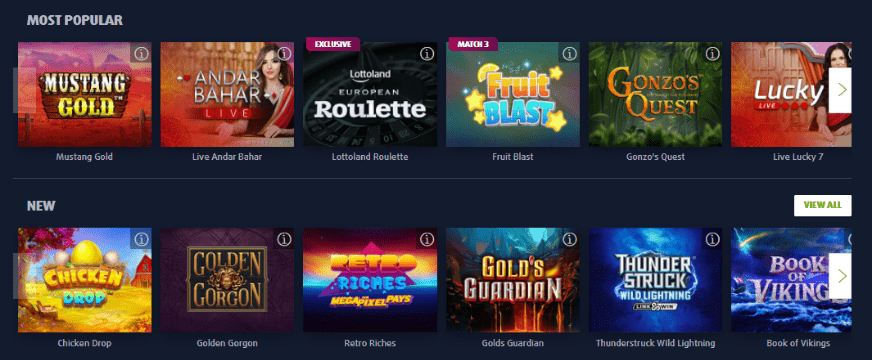 live casino games lottoland