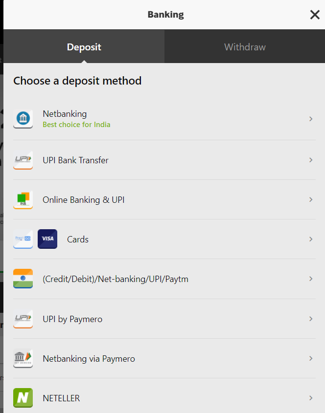 How to Deposit on Betway