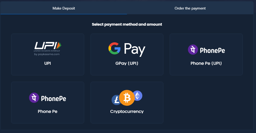 4RaBet Payment method