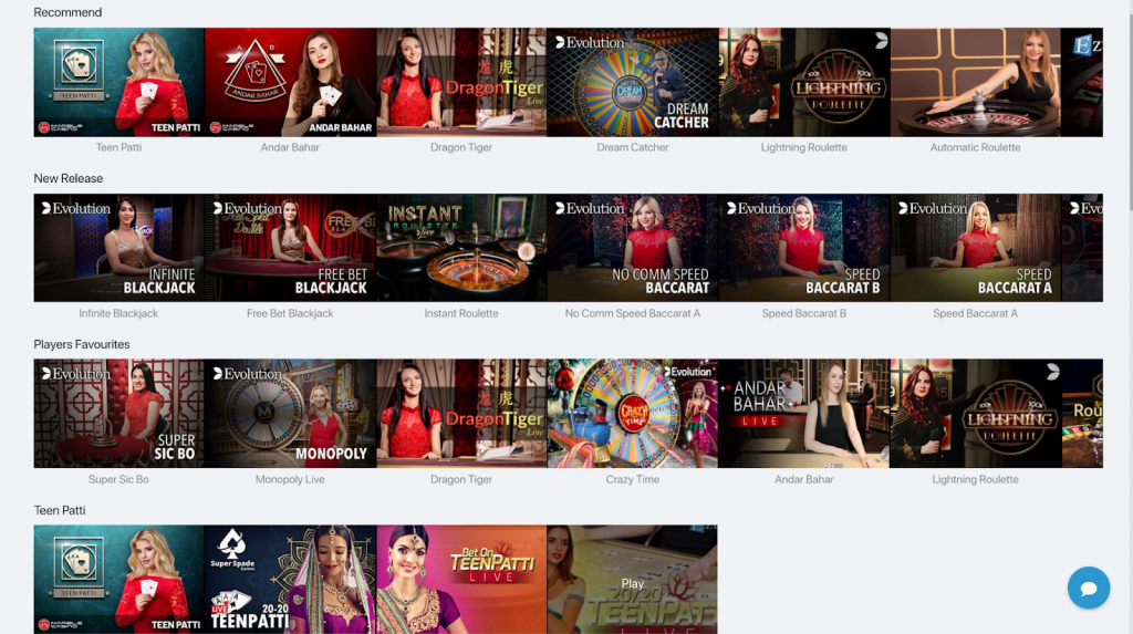 Indibet Live Casino