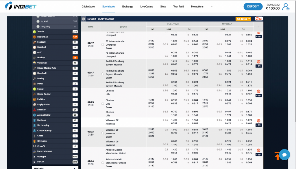 BETTING OPTIONS