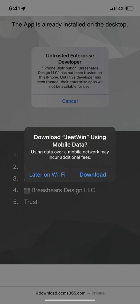 Download JeetWin App for iOS