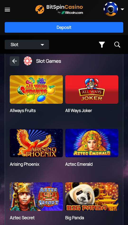 Slots at BitSpin Casino