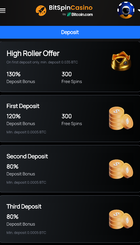 BitSpin Casino Welcome Bonus